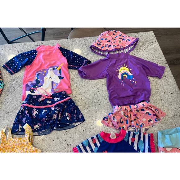 2T Toddler Girls Swimsuit & Swim Diaper Bundle - Picture 4 of 5